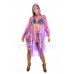 KLEMARO PVC Plastik - Poncho Regenponcho geschlossen CA14 PIG1 Lila transparent glänzend - Auf Lager