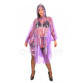 KLEMARO PVC Plastik - Poncho Regenponcho geschlossen CA14 PIG1 Lila transparent glänzend - Auf Lager
