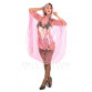 KLEMARO PVC Plastik - Poncho Regenponcho geschlossen CA14 PIG1 Pink transparent glänzend gepunktet - Auf Lager
