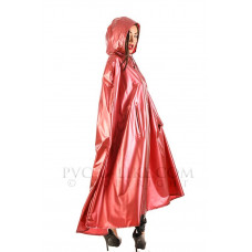 KLEMARO PVC Plastik - Cape Regencape Frontknöpfung CA15 REP1 Burgundrot perlig - Auf Lager