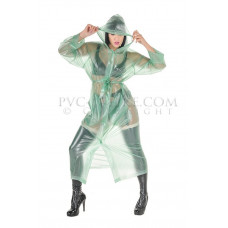 KLEMARO PVC Plastik - Mantel Regenmantel RA79ms GRT2 L Medizingrün halbtransparent - Auf Lager KLEMARO PVC Plastik - Mantel Regenmantel RA79ms GRT2 L Medizingrün halbtransparent - Auf Lager