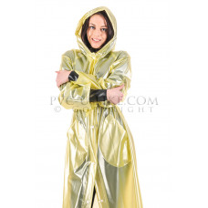 KLEMARO PVC Plastik - Mantel Regenmantel RA79ms YET3 M Gelb halbtransparent - Auf Lager