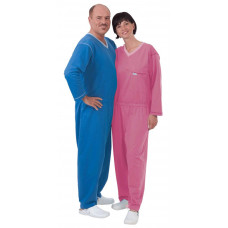 SUPRIMA 4082-059 Pflegeoverall kurz, Bein-RV, Rücken-RV hellblau Kornblume 44  - auf Lager