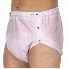 SUPRIMA 1249 Rosa PVC 0,12 mm Plastik - Inkontinenz-Slip Gummihose Schwedenknöpfer Windelhose